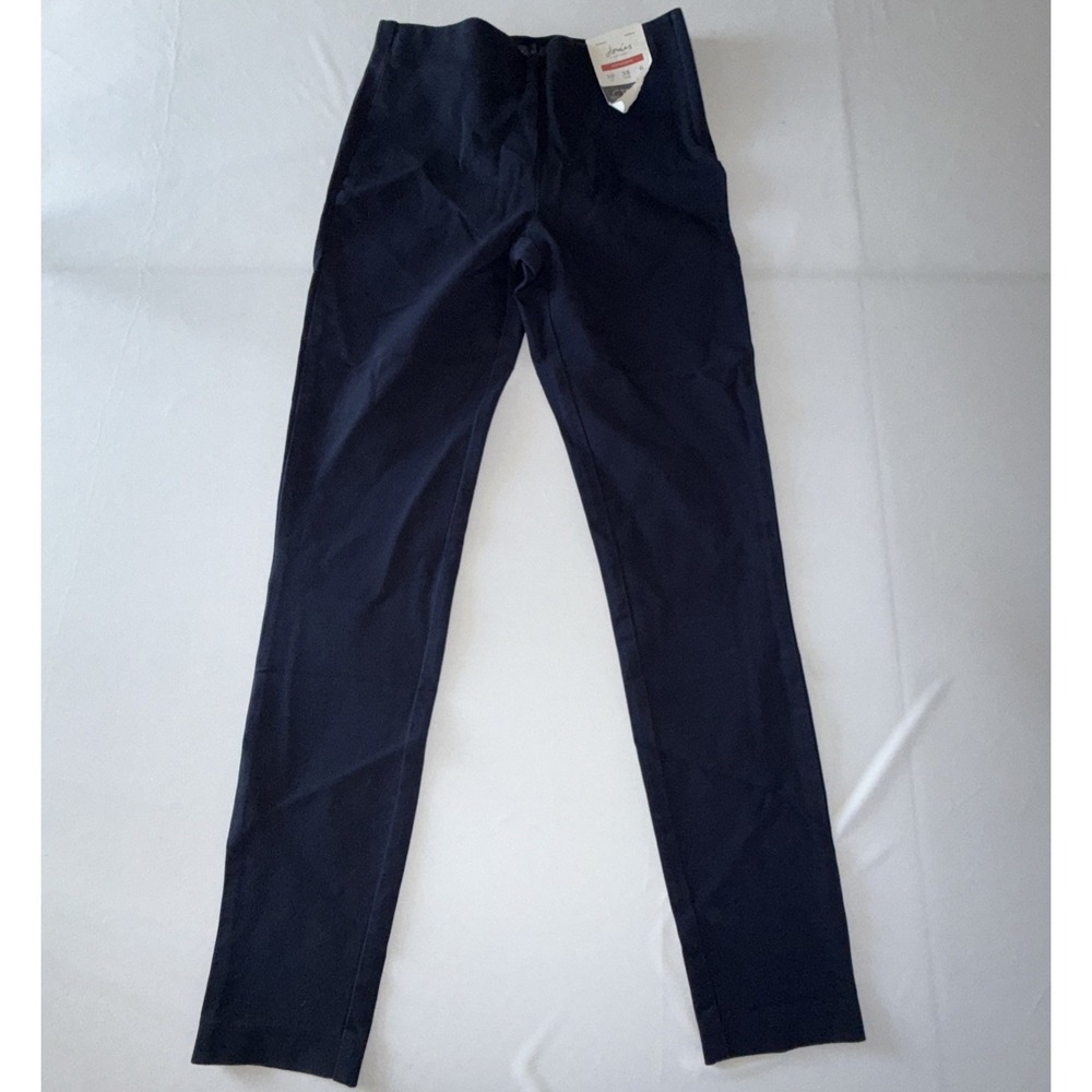 Joules Navy Hepworth Pants High Rise Stretch Trousers Women UK 10 US 6 New Navy